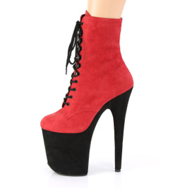 Ботильоны на платформе Pleaser красные с черным FLAM1020FSTT/RFS/BFS
