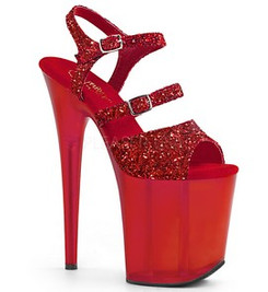 Стрипы Pleaser красные FLAM874/RG/FROR