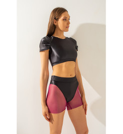 Шорты красные сетка Shark