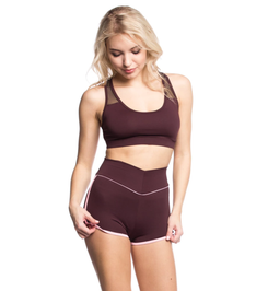 Шорты бордо с нежно-розовым Play Up