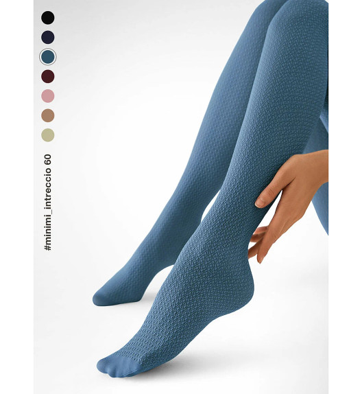 Колготки синие INTRECCIO 60 Minimi