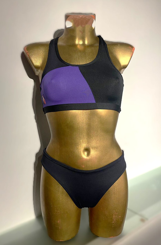 Топ черный с фиолетовым GeoMesh Pole Fit