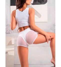 Велосипедки белые из сетки ShadowМини I-Style