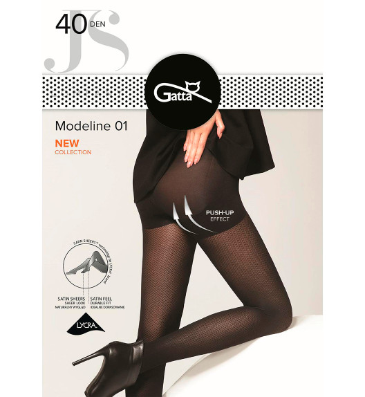 Колготки черные MODELINE 01 Gatta