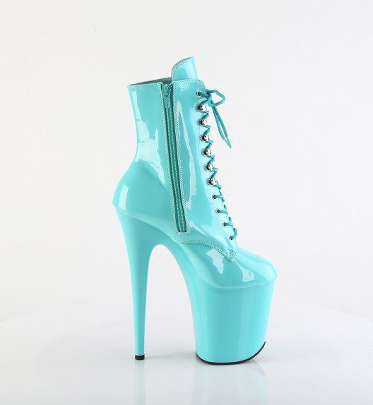 Ботильоны на платформе Pleaser бирюзовые FLAM1020/AQ/M
