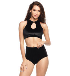 Шорты черные бархатные Pin Up I-Style