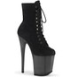 Ботильоны на платформе Pleaser черные FLAM1020FST/BFS/B