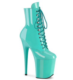 Ботильоны на платформе Pleaser бирюзовые FLAM1020/AQ/M