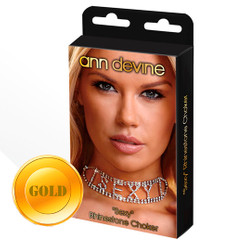 Чокер-ошейник из кристаллов "SEXY" Gold