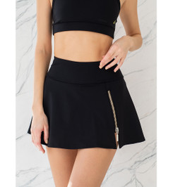 Шорты юбка черные Zip Zip I-Style