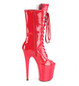 Ботильоны высокие на платформе Pleaser красные FLAM1051/R/M
