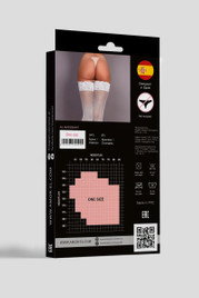 Чулки белые в мелкую сеточку