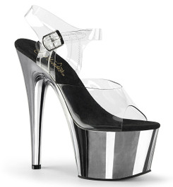 Босоножки Pleaser серебряные ADO708/C/SCH