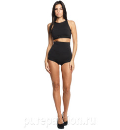 Топ черный High Neck Pole Fit