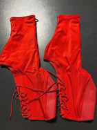 Защита-Чулок на стрипы красная Lace