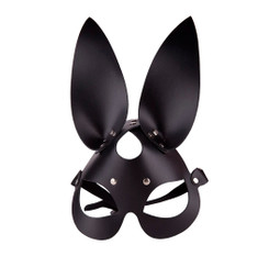 Маска черная кожаная Rabbit