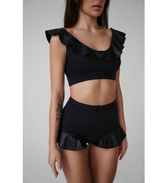 Топ черный mix Sun Shark