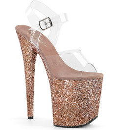 Стрипы Pleaser розовое золото FLAM808LG/C/ROGLDHGG