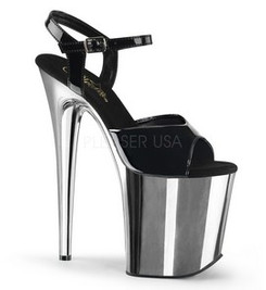 Стрипы Pleaser черные FLAM809/B/SCH