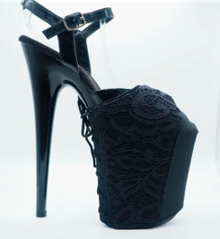 Защита на стрипы кружевная черная Lace