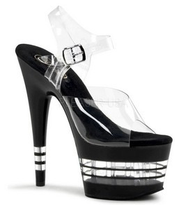 Босоножки Pleaser черные ADO708LN/C/B