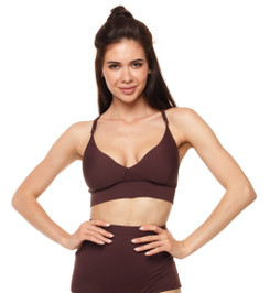 Топ бордо Push Up с чашками