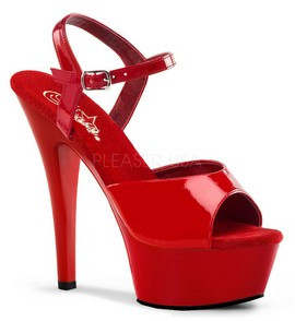 Туфли Pleaser красные KISS209/R/M