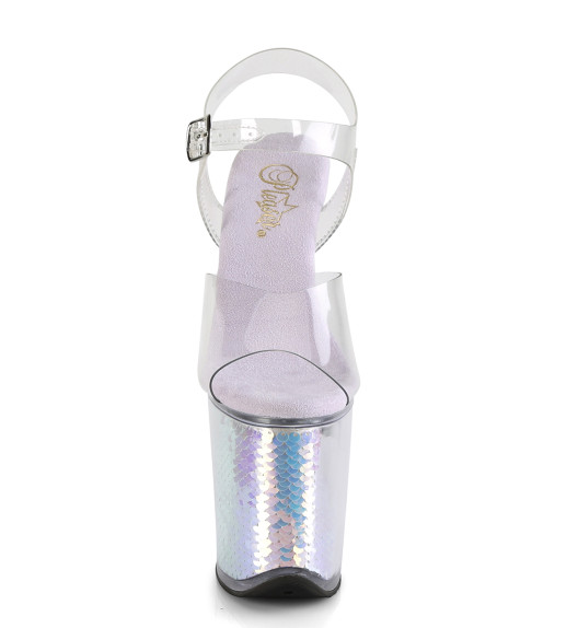 Стрипы Pleaser серебристые FLAM808MC/C/LVHG