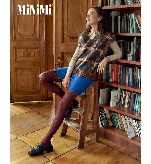 Колготки бордовые INTRECCIO 60 Minimi