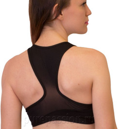 Топ черный с розовым GeoMesh Pole Fit