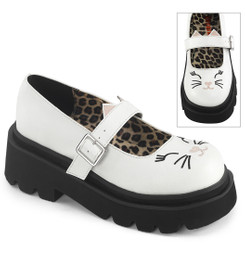 Туфли на платформе белые Demonia REGD56/WVL