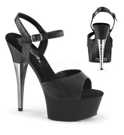 Туфли Pleaser черные матовые CAP609/BPU/M