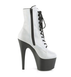 Ботильоны на платформе Pleaser серебристые ADO1020REFL/SREFL/B