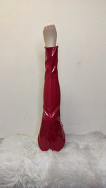 Краги с наколенниками красные лаковые