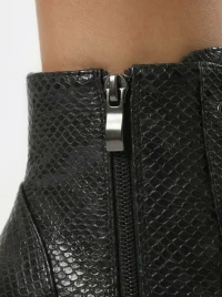 Туфли Хилсы Estrella Pro черная змеиная кожа ESP906BLSN