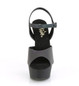 Босоножки на платформе Pleaser черные DEL609REFL/GNREFL/B