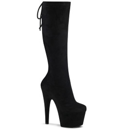 Сапоги на платформе Pleaser черные ADO2008/BFS/M