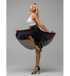 Шорты юбка черные Dolly Midi Shadow I-Style