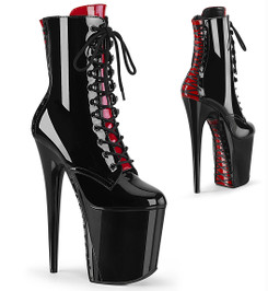 Ботильоны на платформе Pleaser черные FLAM1020FH/B/M