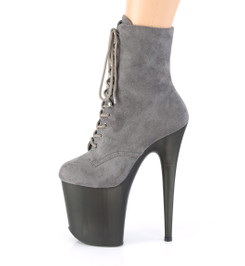 Ботильоны на платформе Pleaser серые FLAM1020FST/GYFS/GY