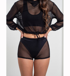 Велосипедки черные из сетки Shadow Мини I-Style