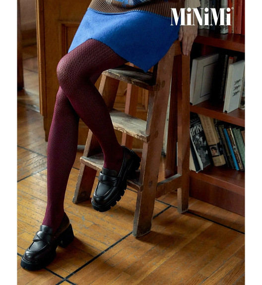 Колготки бордовые INTRECCIO 60 Minimi