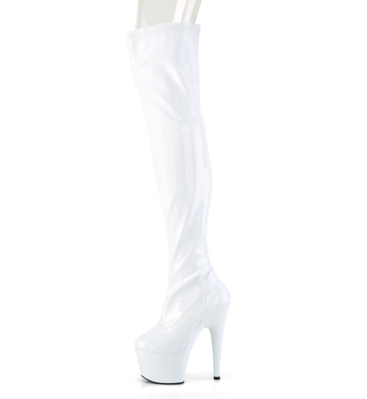 Ботфорты на платформе Pleaser белые ADO3000HWR/WHG/M