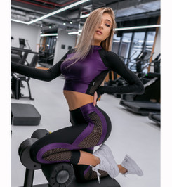 Лосины укороченные Move UP "Black & Limbo" Bona Fide