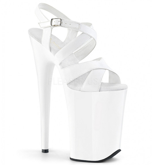 Босоножки Pleaser белые INF997/W/M