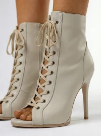 Туфли Хилсы Estrella Pro бежевая кожа ESP908BE