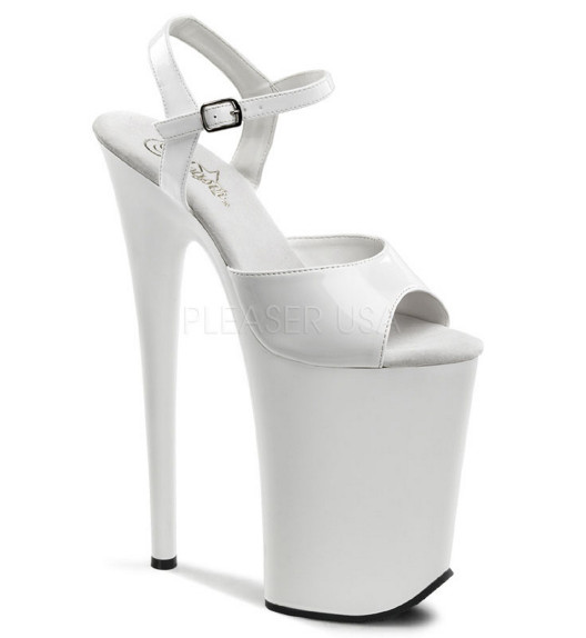 Босоножки Pleaser белые INF909/W/M