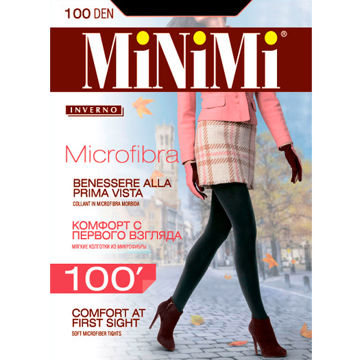 Колготки черные MICROFIBRA 100 Minimi
