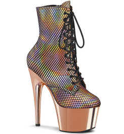 Ботильоны на платформе Pleaser розовое золото ADO1020HFN/RGHG/RGCH