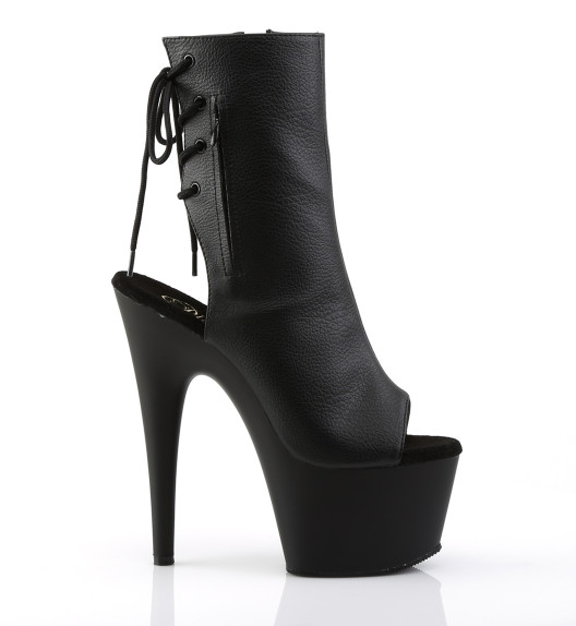 Ботильоны на платформе Pleaser черные матовые ADO1018/BPU/M